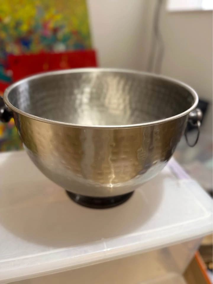 Extra Large Champagne Bucket / Wine Chiller – Hammered Metal – V - photo 2