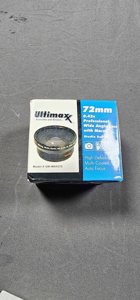 Ultimax 72mm 0.43x Wide Angle Lens w/ Macro