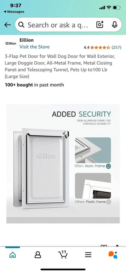 BRAND NEW! Wall Dog Door indoor/outdoor - photo 3