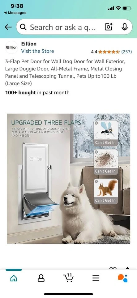 BRAND NEW! Wall Dog Door indoor/outdoor - photo 4