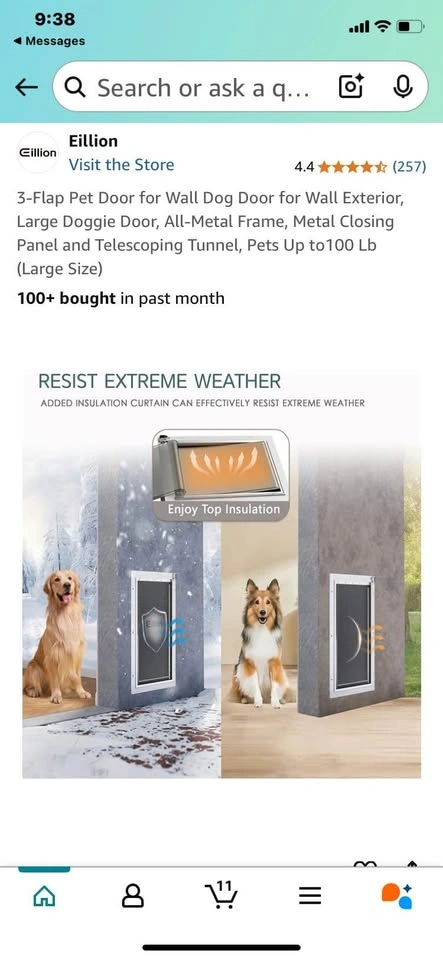 BRAND NEW! Wall Dog Door indoor/outdoor - photo 5