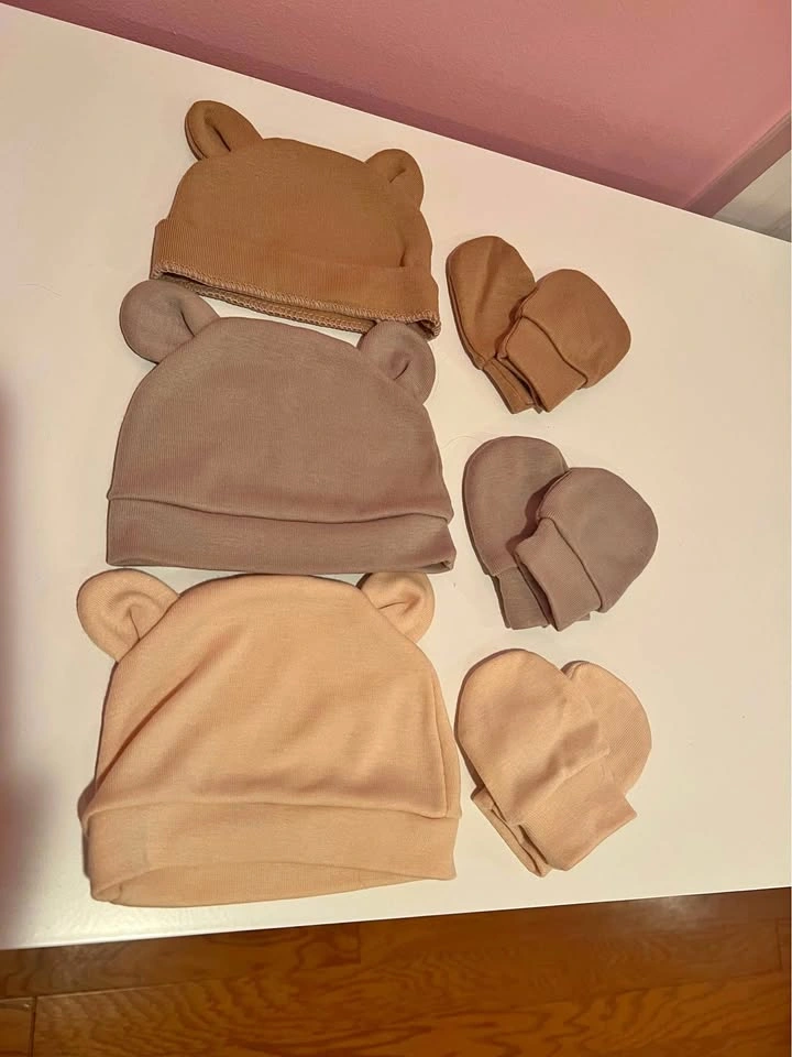 Gender Neutral Baby Hat/Mitten Set