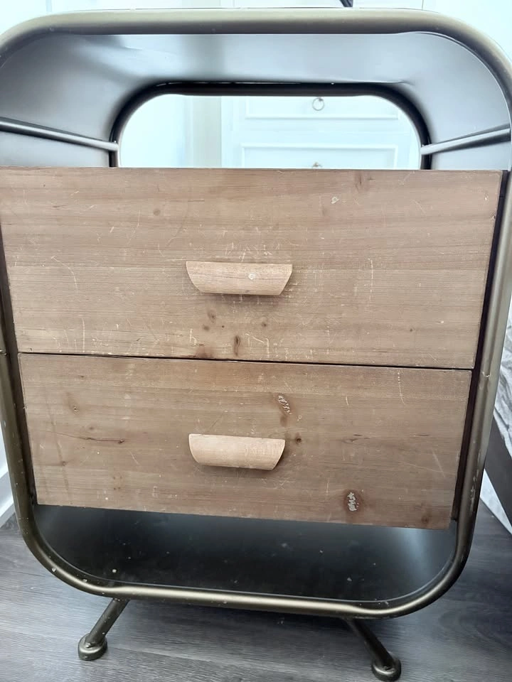 Powder-coated iron nightstand - photo 2