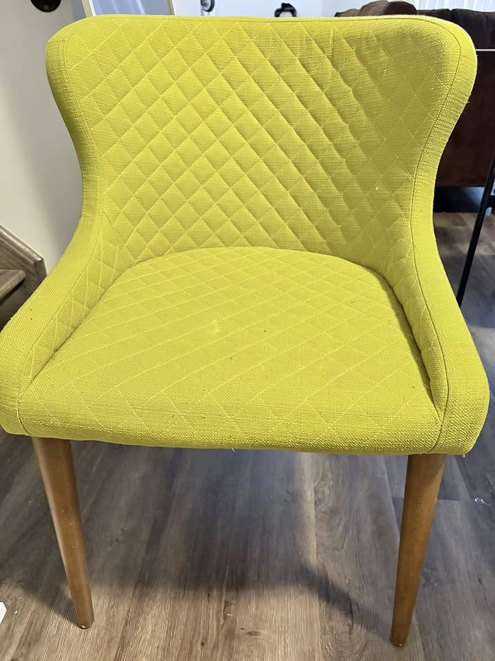 Yellow accent chair