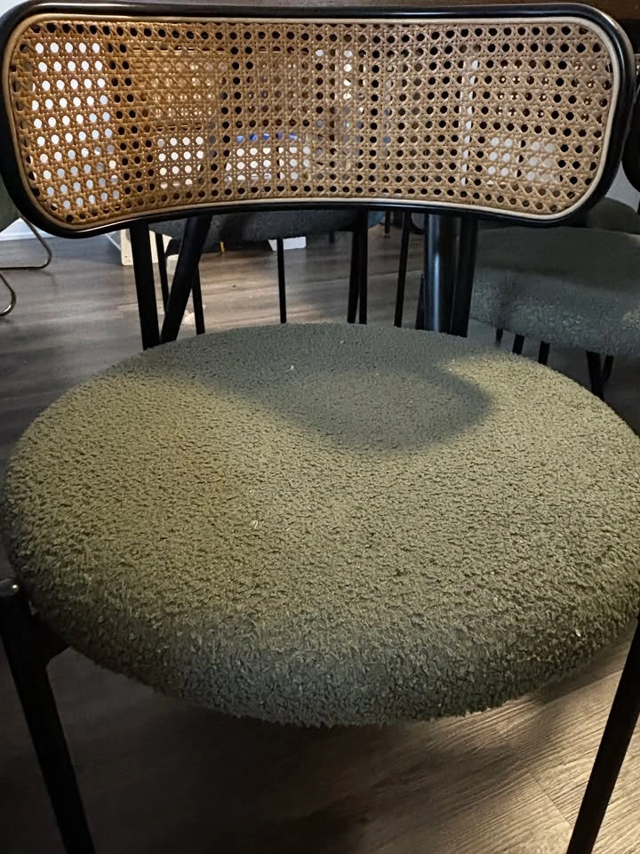 Upholstered Cane Back Side Chairs (Set of 4) - photo 2