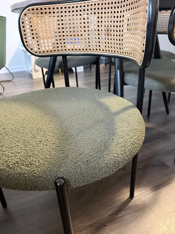 Upholstered Cane Back Side Chairs (Set of 4) - photo 5