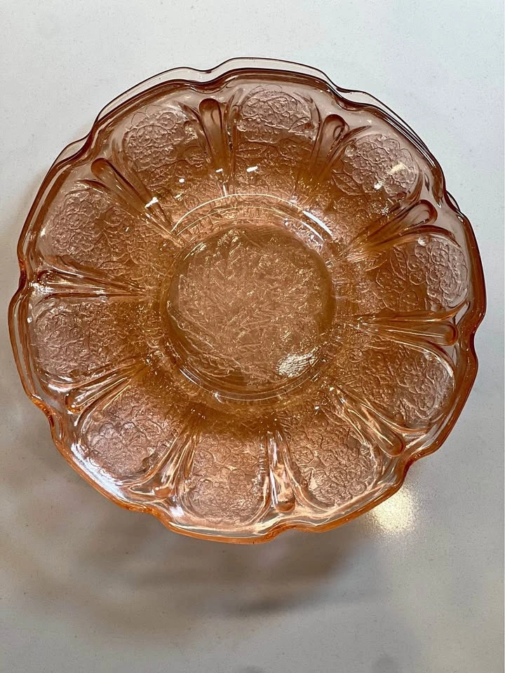 Vintage Jeannette Pink Depression Glass Saucers - Set of 5