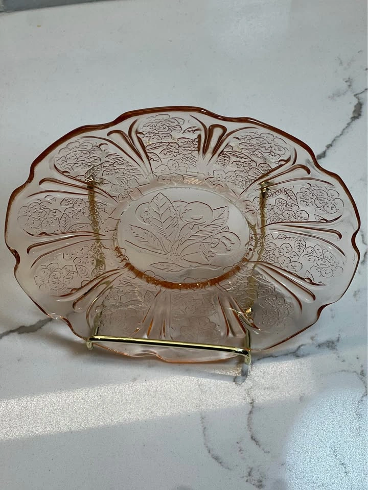 Vintage Jeannette Pink Depression Glass Saucers - Set of 5 - photo 5