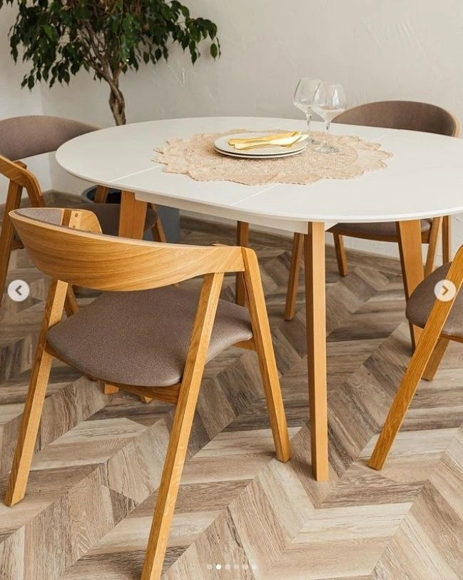 39" Round Dining Table Extendable - photo 2