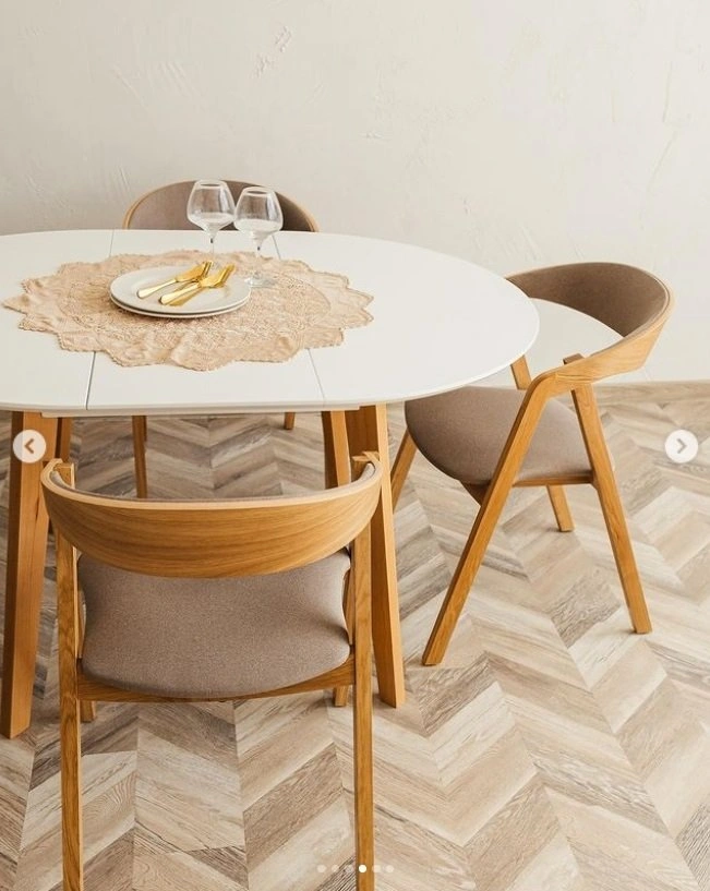 39" Round Dining Table Extendable - photo 3
