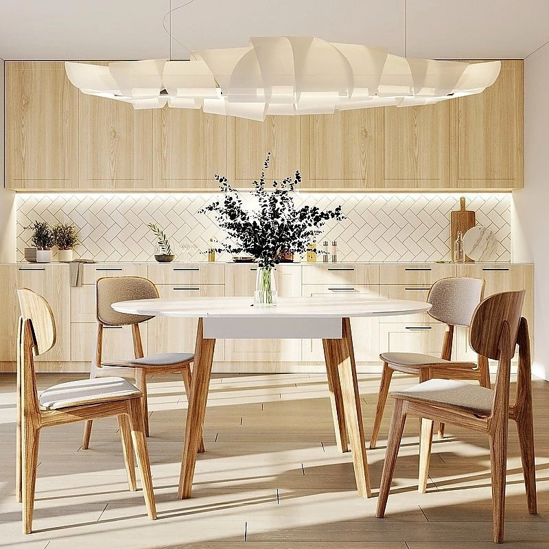 Compact extendable dining table 39"/54"