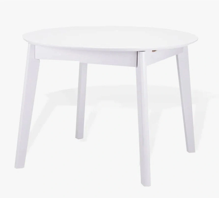 Extendable Round Solid Wood Base Dining Table