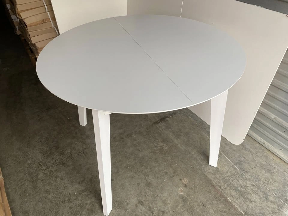 Round Extendable Dining Table - White - 39" to 54" - NEW - photo 3
