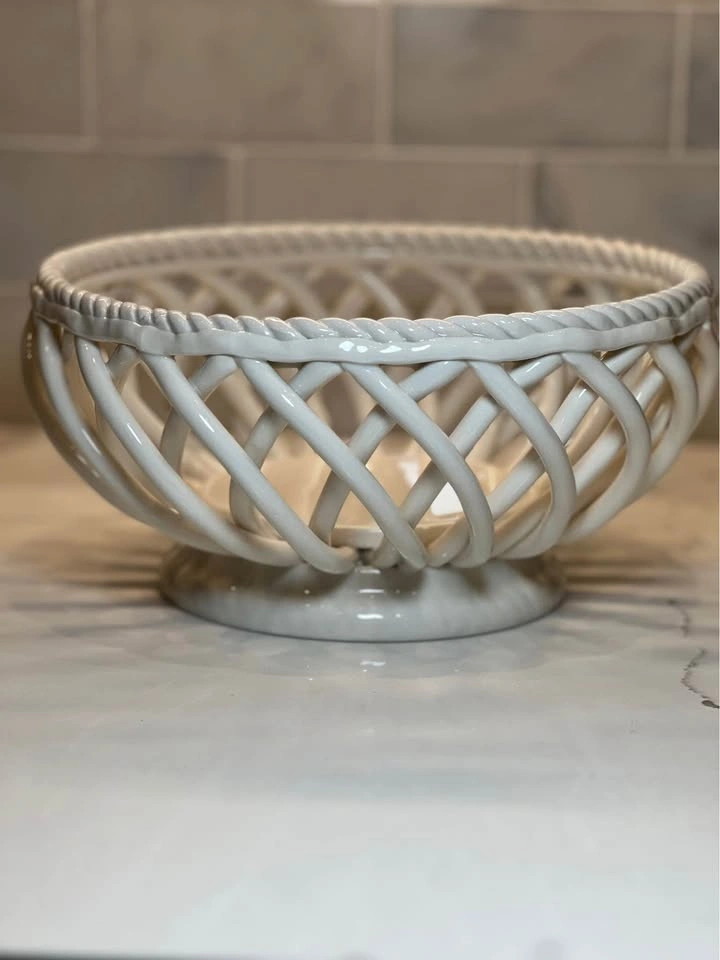 Handcrafted Tabletops Unlimited Espana Pearl Basket - photo 5