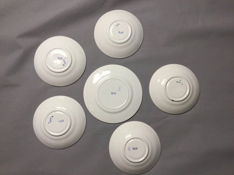 Cauldon China Plates  Center Blue Net Trim 6.5" & 5.5", $10 each - photo 4