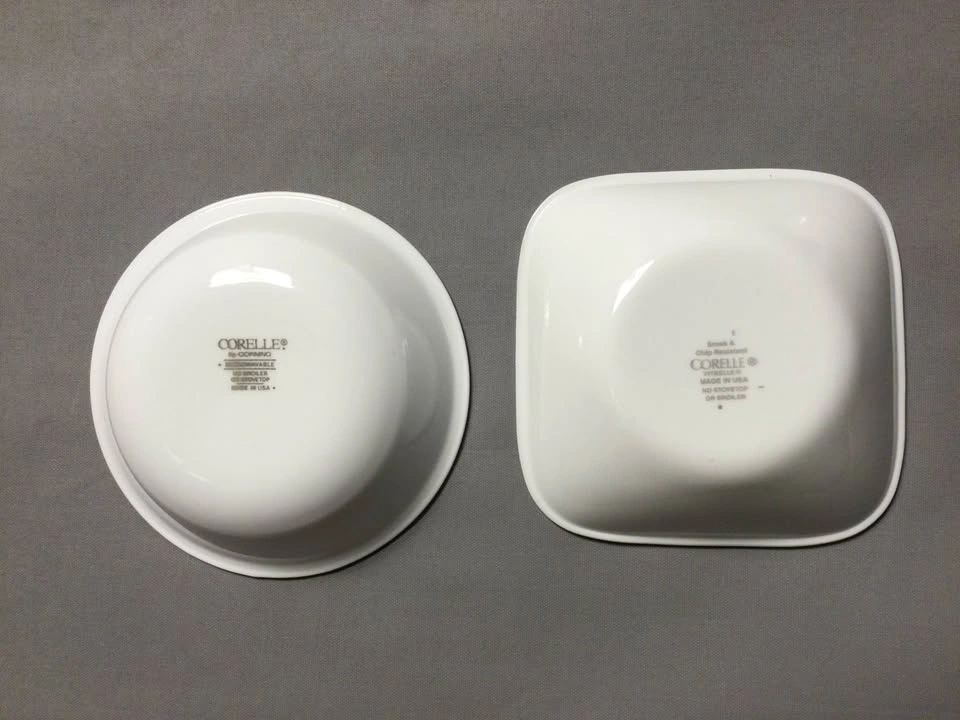 Corelle by Corning Bowls - 8 pc set, 6 round/ 2 square, white - photo 2