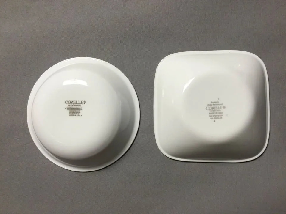 Corelle by Corning Bowls - 8 pc set, 6 round/ 2 square, white - photo 2
