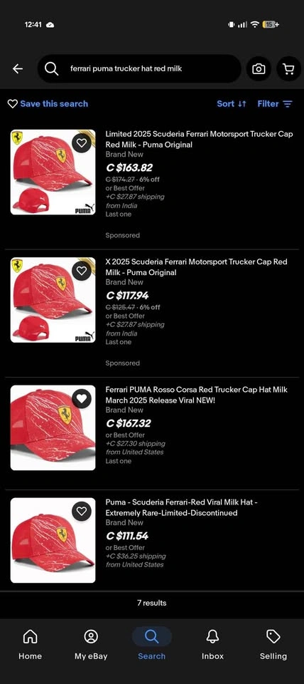 Puma Scuderia Ferrari F1 Viral Red Milk Hat - Rare - photo 4