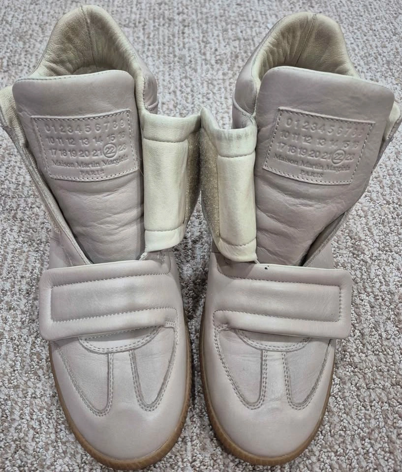 Maison Margiela clinic sneakers Beige unisex men 10.5 41 Leather - photo 3