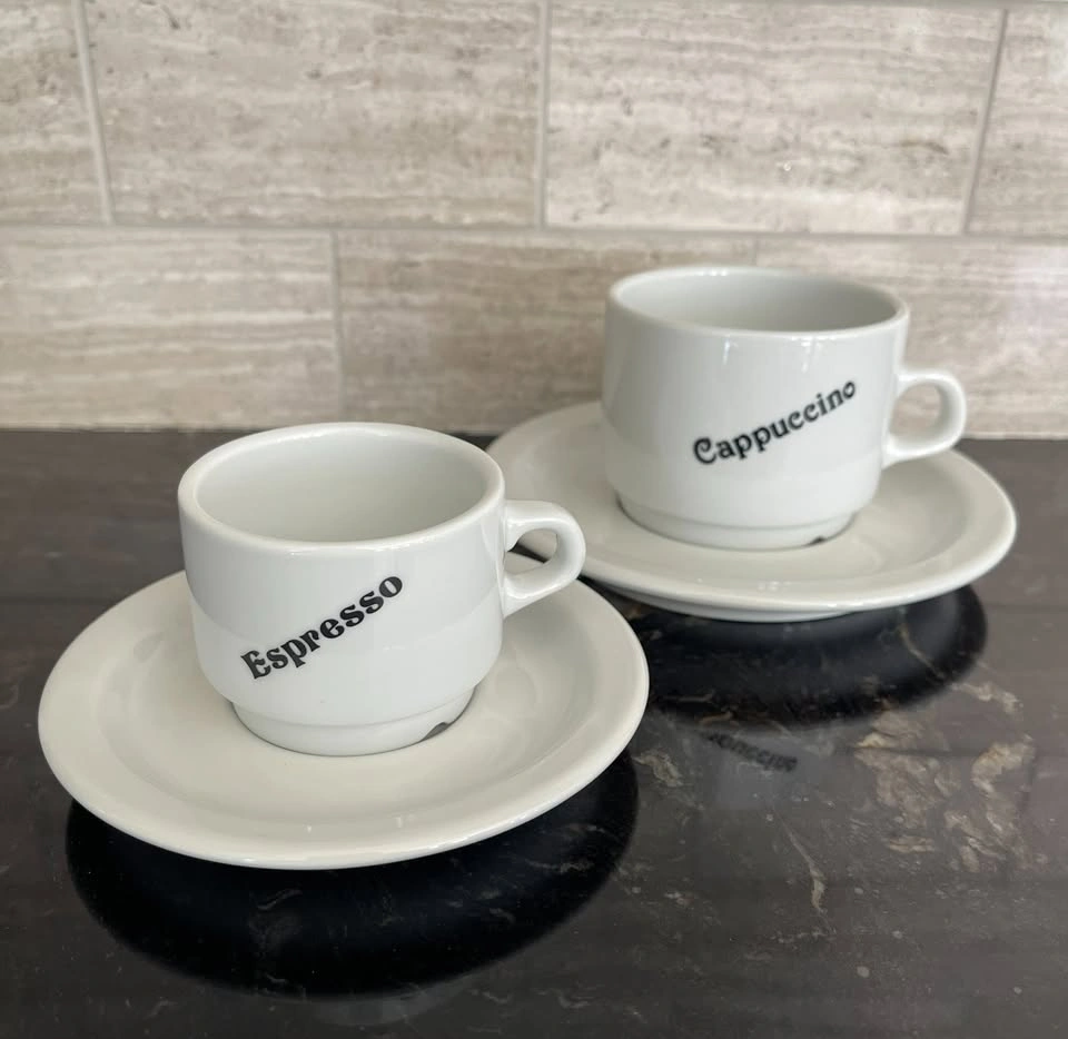 Cappuccino & Espresso Cup Set with Saucers – 20 Pieces – Moving - photo 2