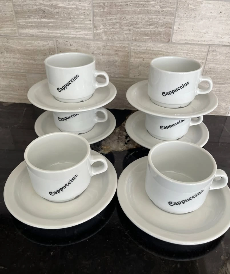 Cappuccino & Espresso Cup Set with Saucers – 20 Pieces – Moving - photo 3