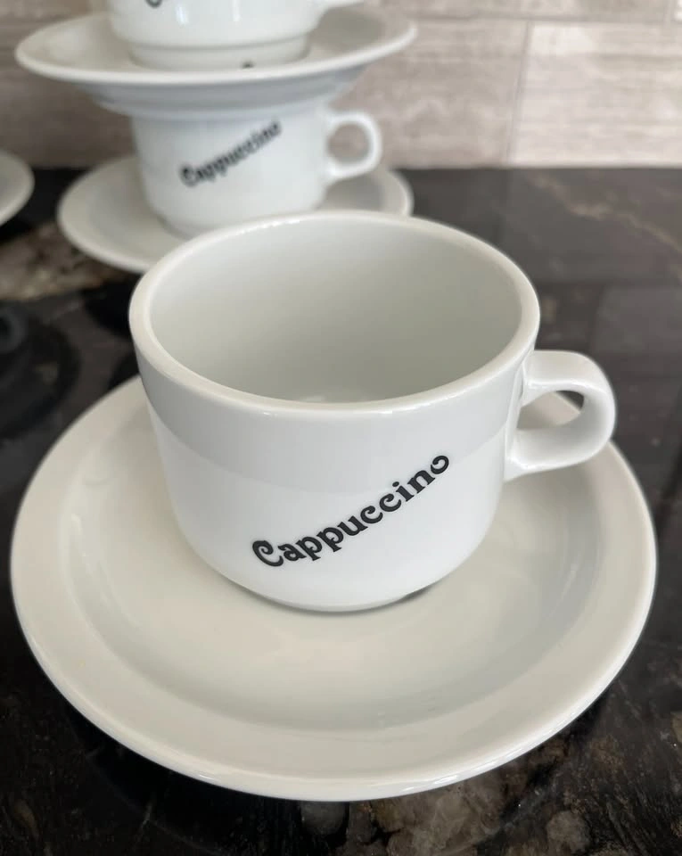 Cappuccino & Espresso Cup Set with Saucers – 20 Pieces – Moving - photo 4
