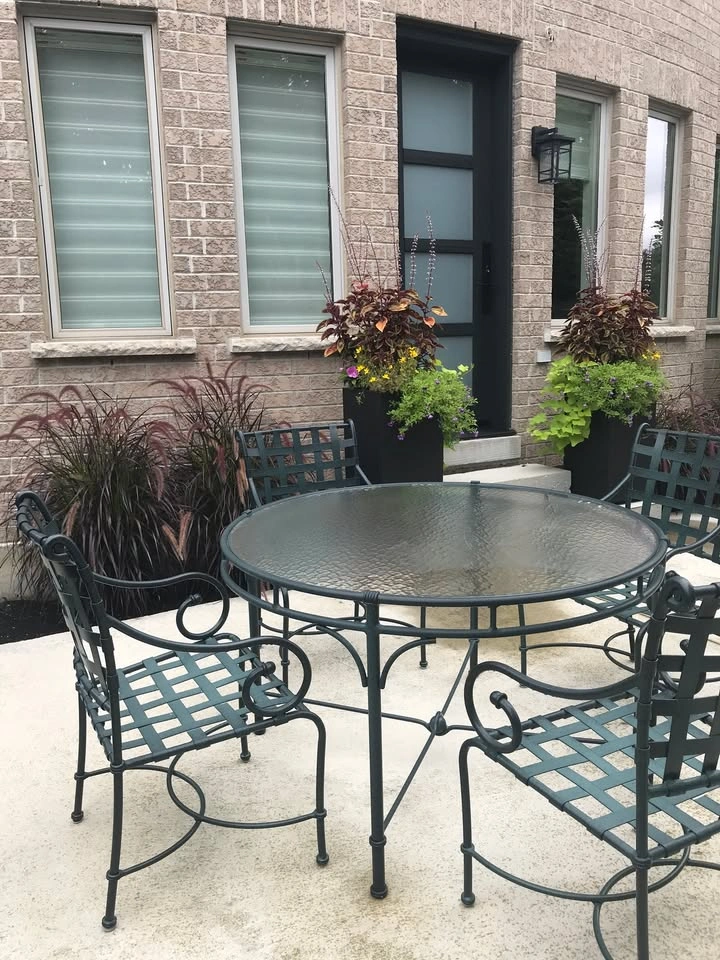 Hauser Aluminum Patio Dining Set - 6 Chairs - Sunbrella Cushions - photo 2