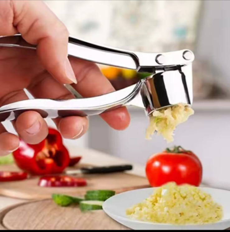 Garlic Press Stainless Steel Crusher Mincer - photo 4