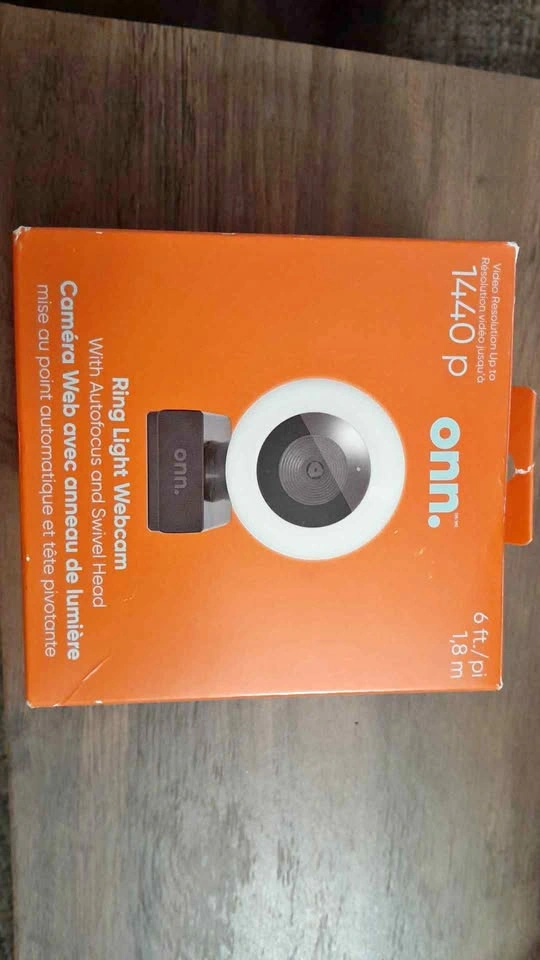 onn. 1440p Ring Light Webcam