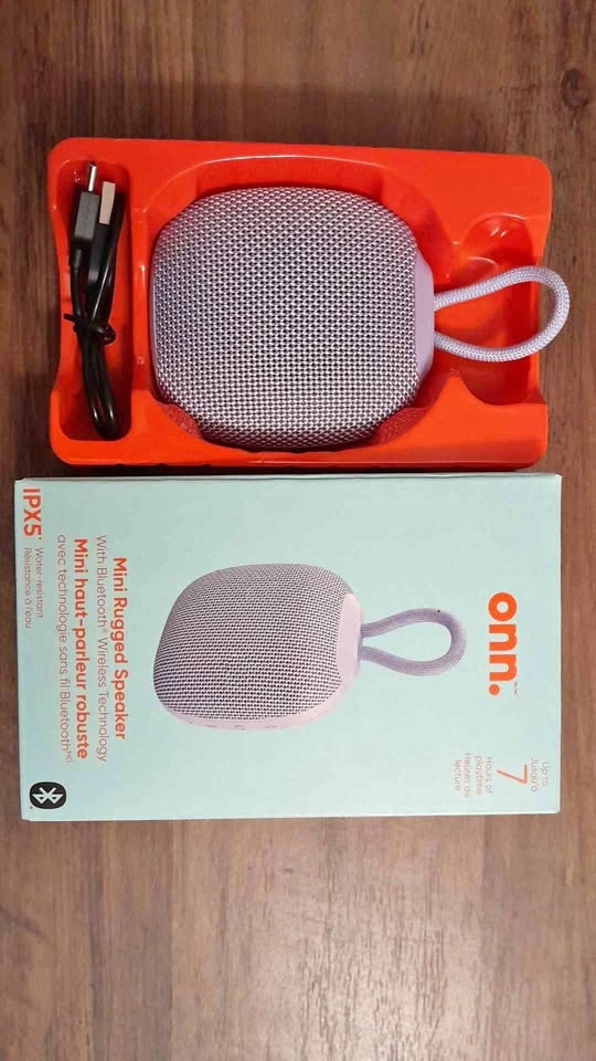 onn. Mini Rugged Speaker Bluetooth Water-resistant