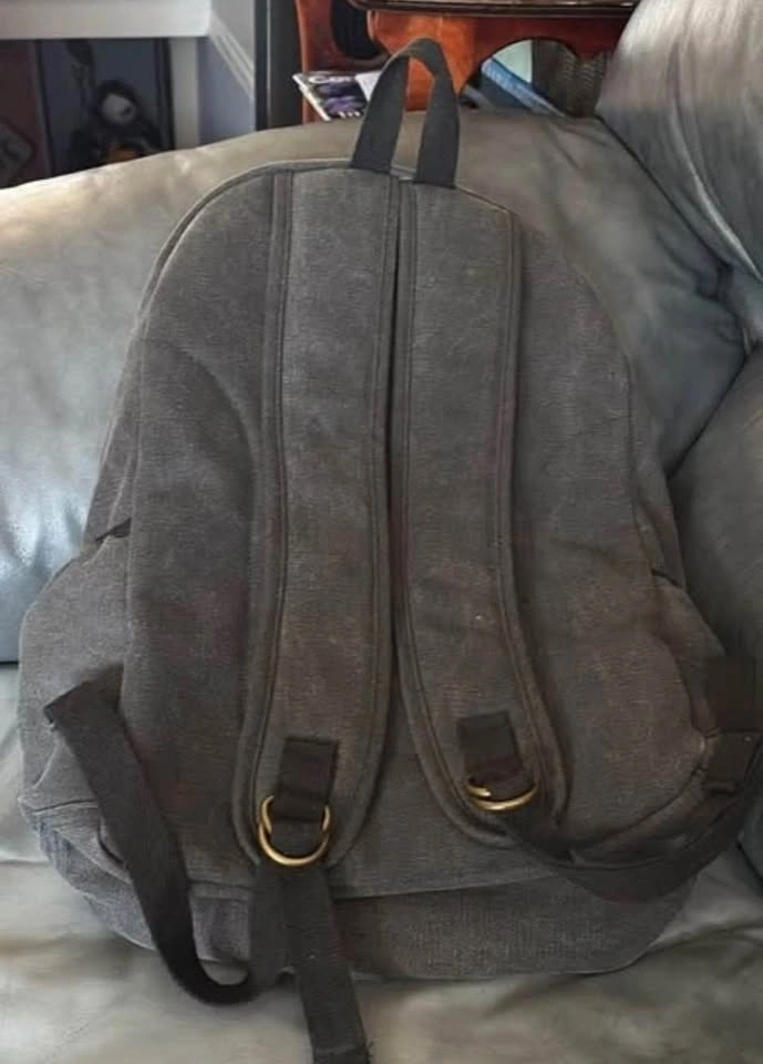 Heavy Duty World Famous Canvas Backpack with Faux Leather Straps - photo 2