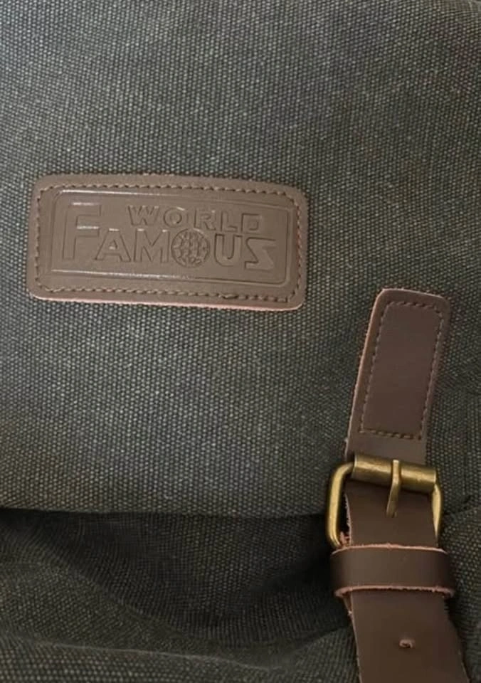 Heavy Duty World Famous Canvas Backpack with Faux Leather Straps - photo 3