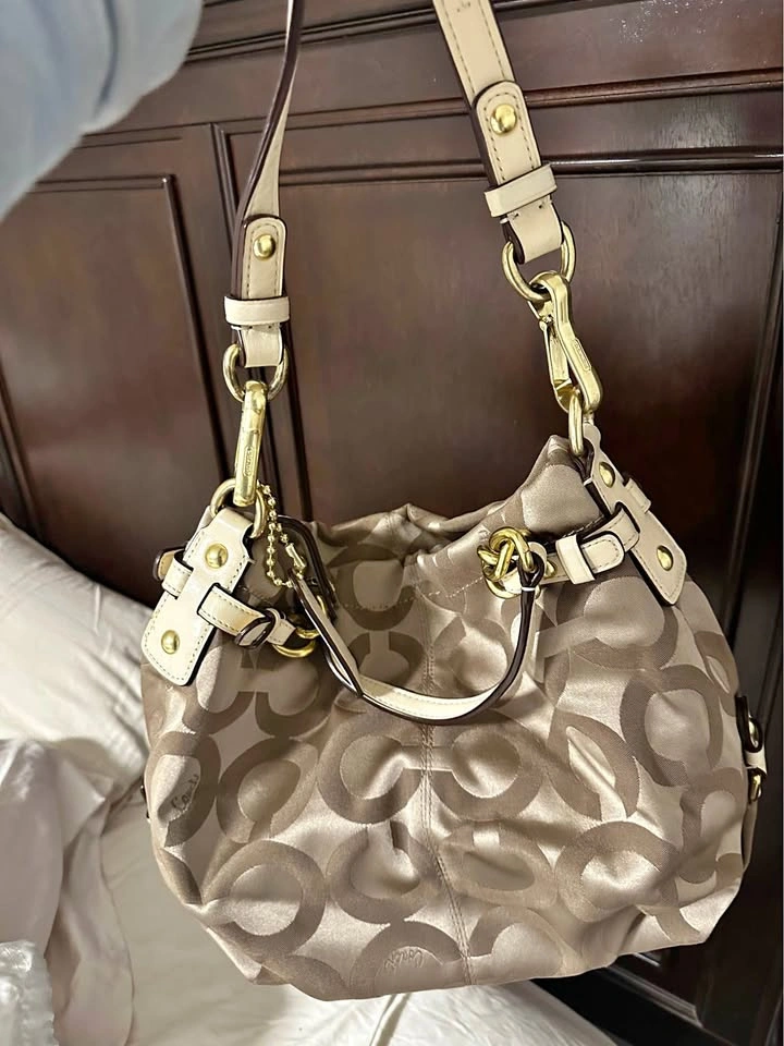 Coach Madison Sophia Satchel - Champagne Op Art - Mint Condition