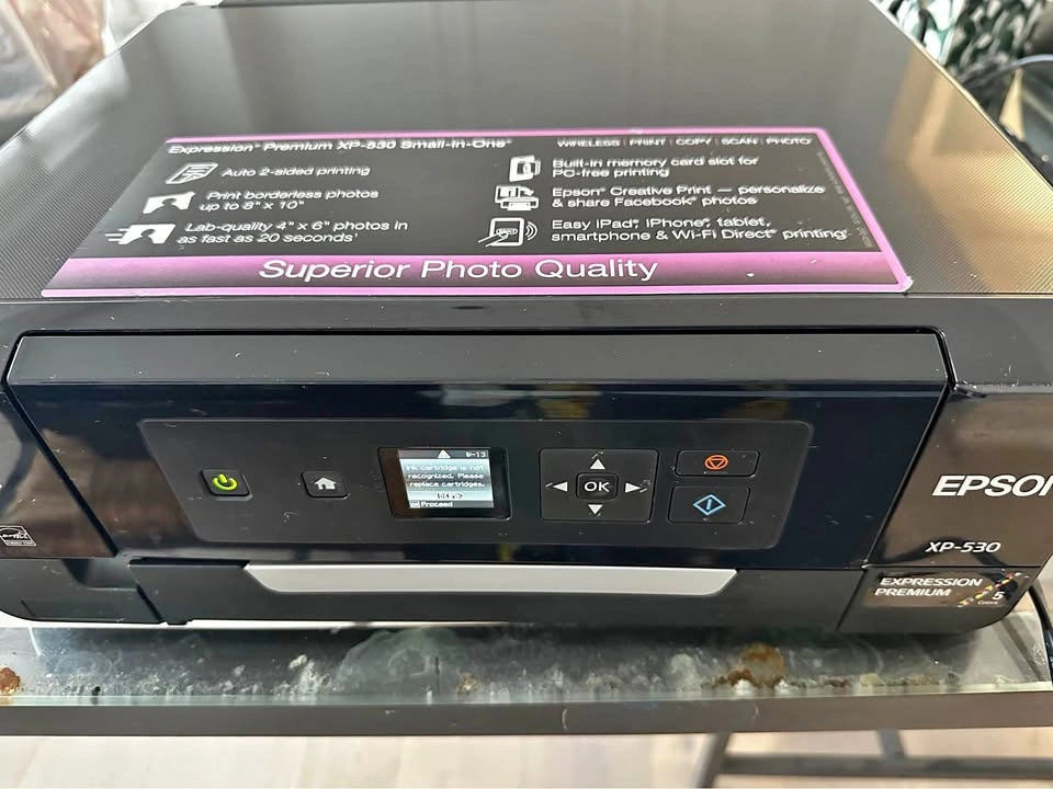 Epson XP-530 Printer - Power on confirmed / AS-IS