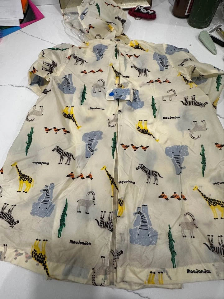 Kids Raincoat + Matching Bag (Animal Print) - photo 2