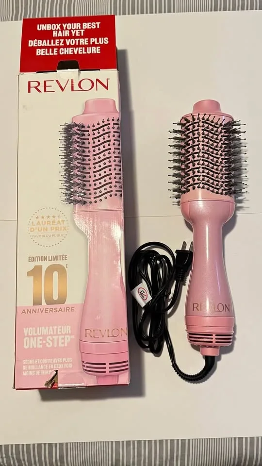 Revlon One-Step Volumizer Hair Dryer Hot Air Brush Pink Limited