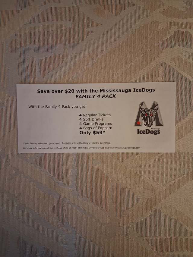 2002 Mississauga IceDogs HomeTown Hockey Packs offer flyer - photo 2