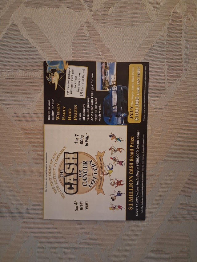 2003 Cash for Cancer Lottery Brochure - Oshawa General Hospital