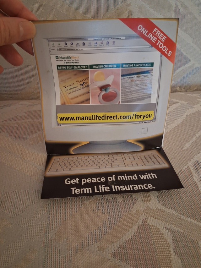 2003 Manulife Direct Computer Pop-Up Advertising Collectible
