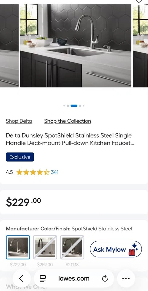 Delta Dunsley Pull-Down Kitchen Faucet - photo 3