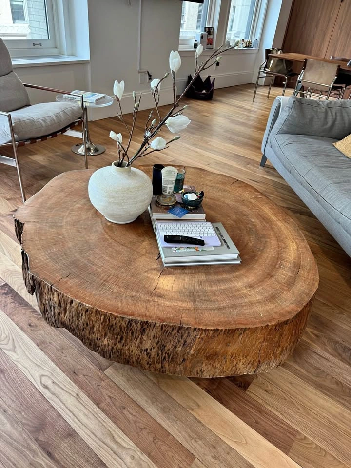 Homenature Live Edge Stump Coffee Table