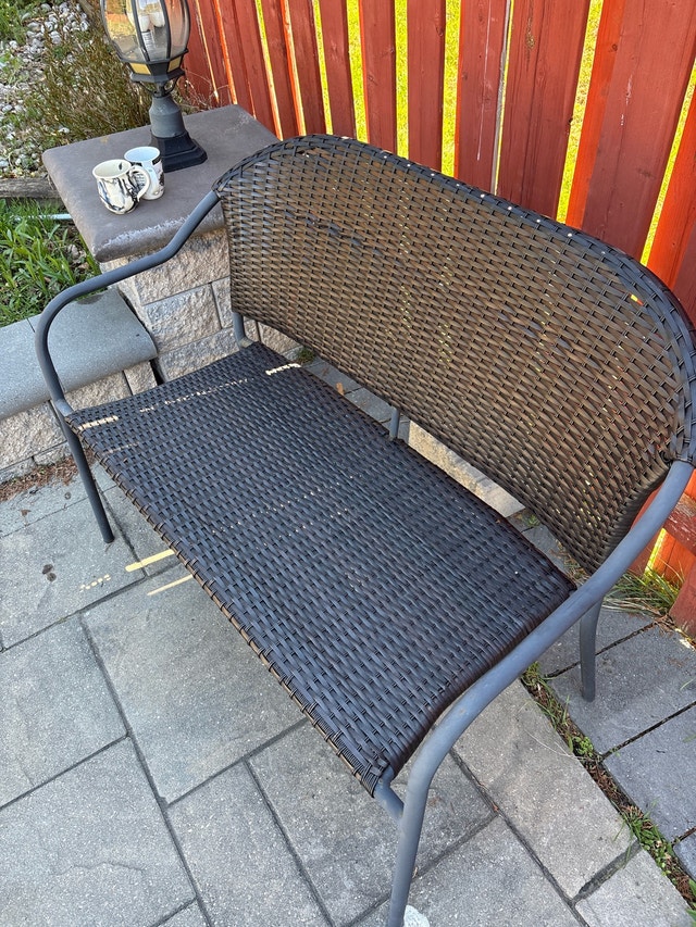 Wicker Patio Bench