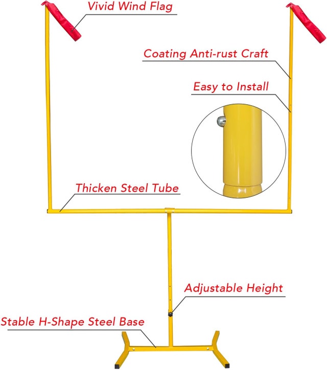 Adjustable Football Goal Post - 8ft Tall - Backyard - photo 2