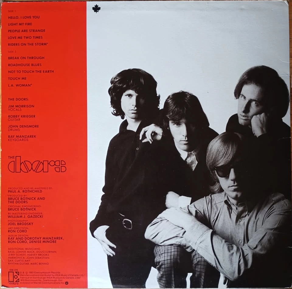 The Doors - Greatest Hits LP - 1980 Cdn. pressing - VG/VG+ - photo 2