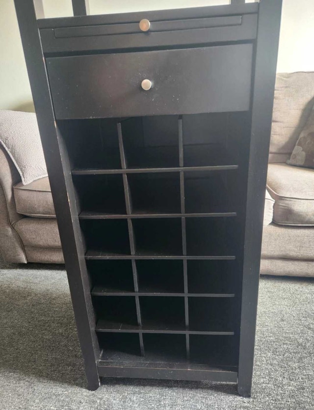 Wine Rack with Glass Holder and Drawer - photo 2