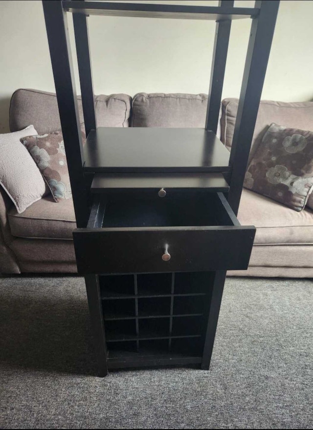 Wine Rack with Glass Holder and Drawer - photo 3