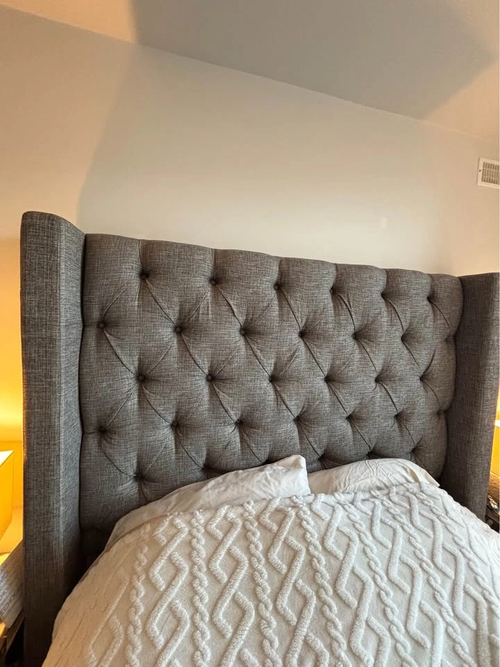 Queen Tufted Bed Frame W/ Box Spring - photo 3