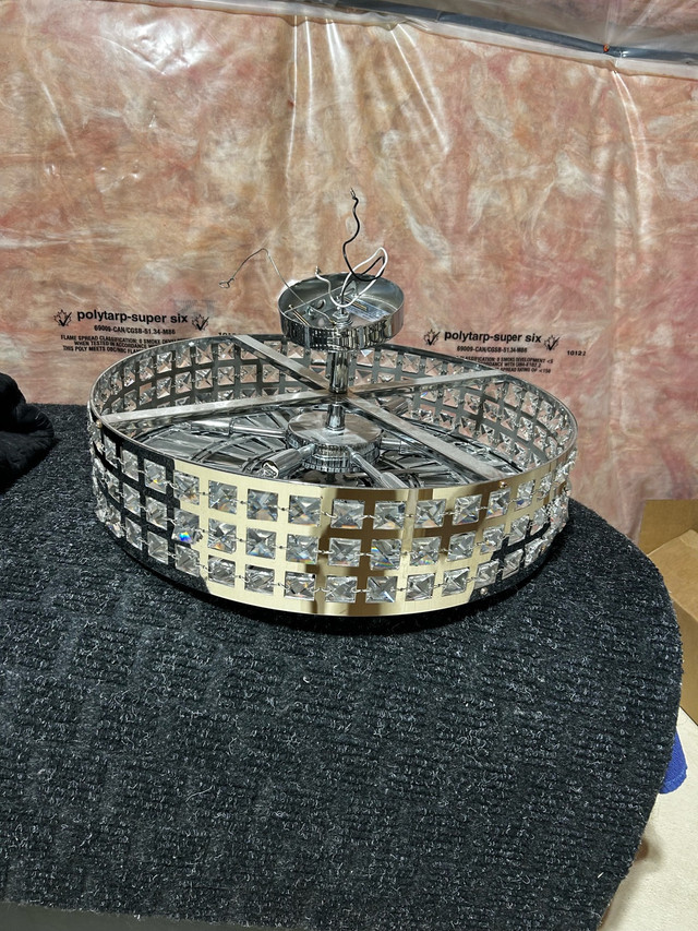 Crystal circular light fixture - photo 3