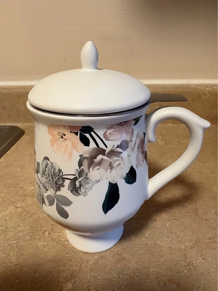 Floral Tea Mug with Infuser - photo 2