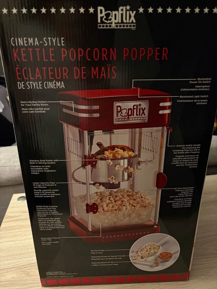 Cinema-Style Kettle Popcorn Popper - photo 2
